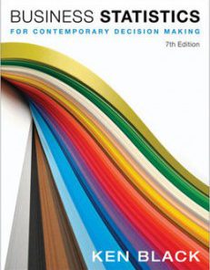 Test Bank for Business Statistics for Contemporary Decision Making, 7th Edition: Black